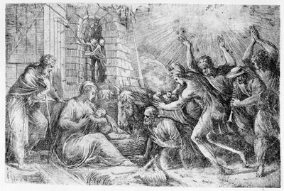 The Birth of Christ by Andrea Schiavone